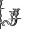 24 Inches Handcrafted 5 Arms Aluminum Candelabra in Traditional Style; Polished Silver