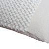 20 x 20 Square Cotton Accent Throw Pillow; Textured Dotted Fabric Details; White; DunaWest