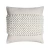 20 x 20 Square Cotton Accent Throw Pillow; Textured Dotted Fabric Details; White; DunaWest