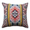 24 x 24 Square Cotton Accent Throw Pillow; Soft Kilim Print; Multicolor; DunaWest