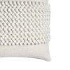 20 x 20 Square Cotton Accent Throw Pillow; Textured Dotted Fabric Details; White; DunaWest