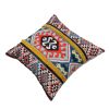 24 x 24 Square Cotton Accent Throw Pillow; Soft Kilim Print; Multicolor; DunaWest