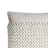 20 x 20 Square Cotton Accent Throw Pillow; Textured Dotted Fabric Details; White; DunaWest