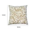 18 x 18 Handcrafted Cotton Square Accent Throw Pillow; Elegant Filigree Pattern; White and Gold; DunaWest