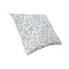 18 x 18 Square Accent Pillow; Paisley Floral Pattern; Soft Cotton Cover; Soft Polyester Filling; Blue; White; DunaWest