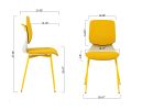 Dinning chair ;  set of two  color yellow; 300lbs