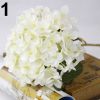 1 Bouquet Faux Artificial Silk Flower Hydrangea Leaves Wedding Party Decor Craft