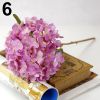 1 Bouquet Faux Artificial Silk Flower Hydrangea Leaves Wedding Party Decor Craft